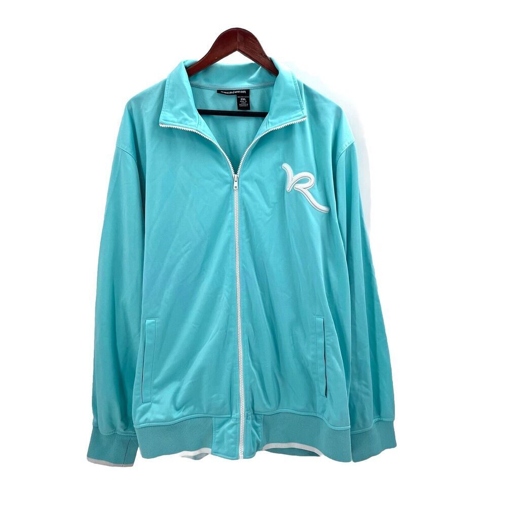 Vintage 90s Roca Wear Rocawear Blue Athletic Jacket Logo